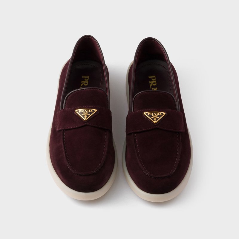 Brushed leather loafers