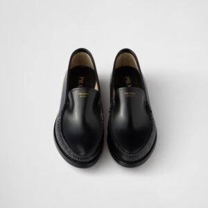 Brushed leather loafers