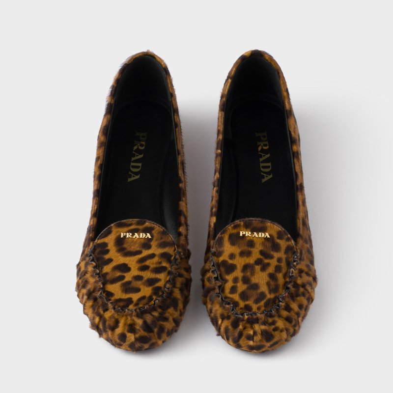 Brushed leather loafers