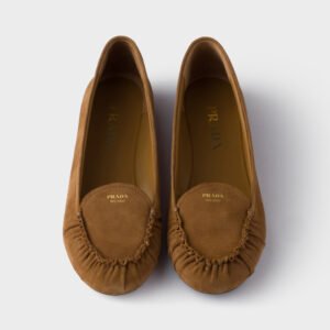 Brushed leather loafers
