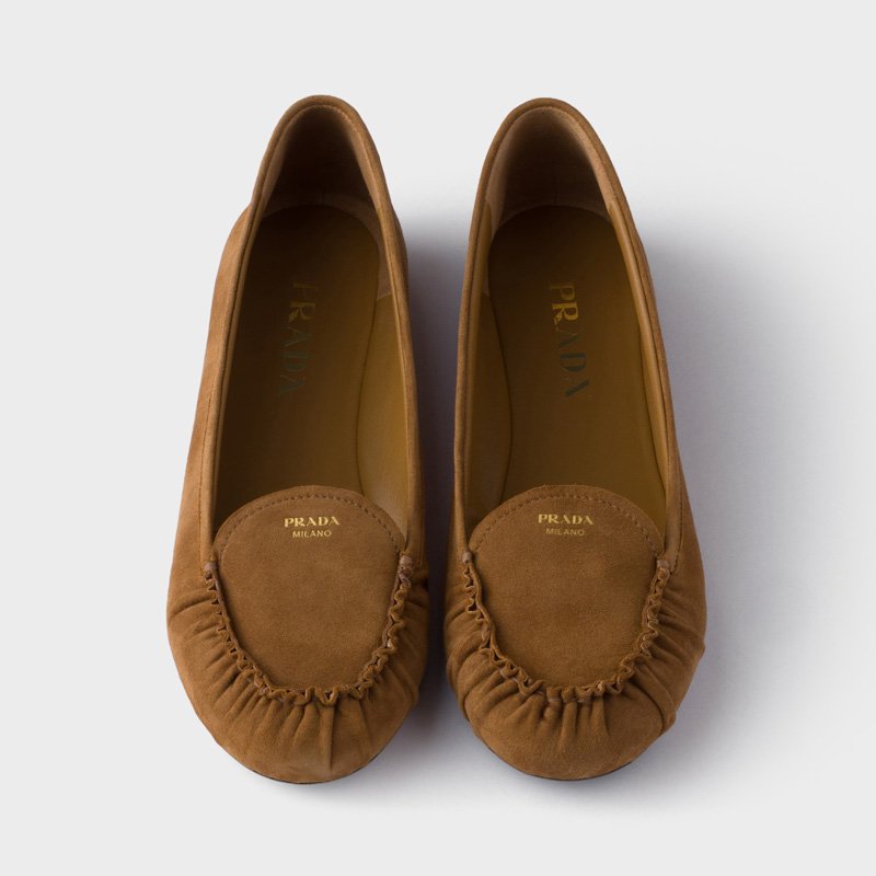 Brushed leather loafers