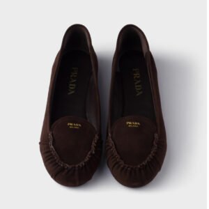 Brushed leather loafers