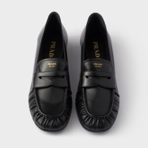 Brushed leather loafers
