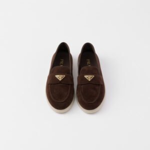 Brushed leather loafers