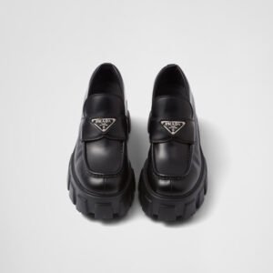 Brushed leather loafers