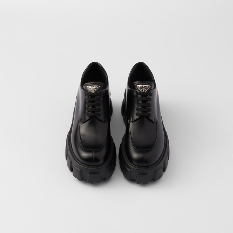 Brushed leather loafers