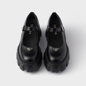 Brushed leather loafers