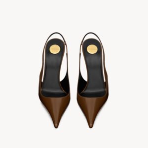 slingback pumps in patent leather