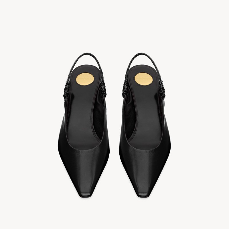 slingback pumps in patent leather
