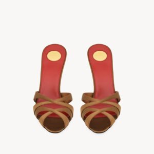CHANDELLE mules in satin crepe