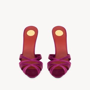 CHANDELLE mules in satin crepe