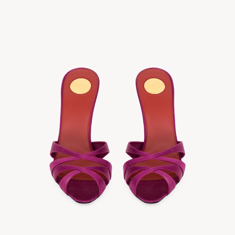 CHANDELLE mules in satin crepe
