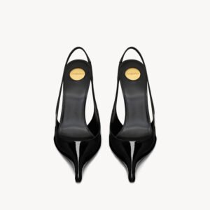 slingback pumps in patent leather
