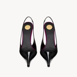 slingback pumps in patent leather
