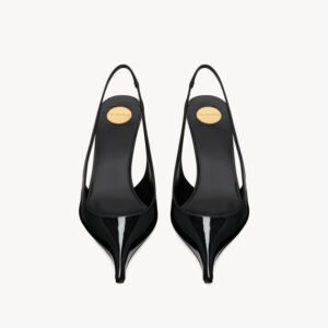 slingback pumps in patent leather