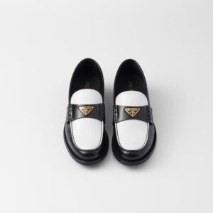 Brushed leather loafers