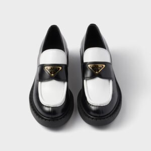 Chocolate brushed leather loafers