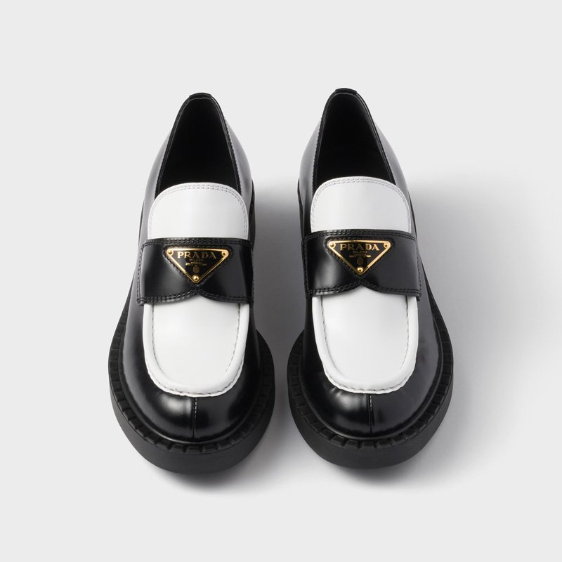 Chocolate brushed leather loafers
