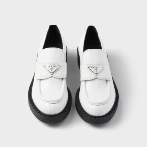 Chocolate brushed leather loafers