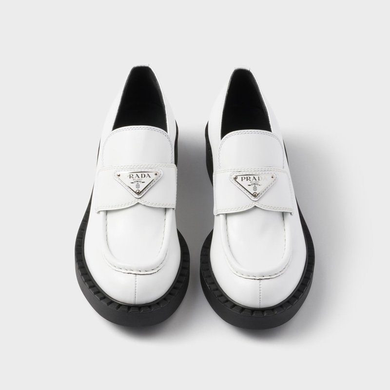 Chocolate brushed leather loafers