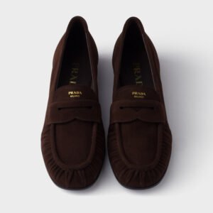 Brushed leather loafers
