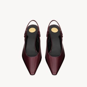 slingback pumps in patent leather