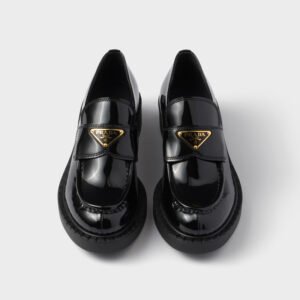 Chocolate brushed leather loafers