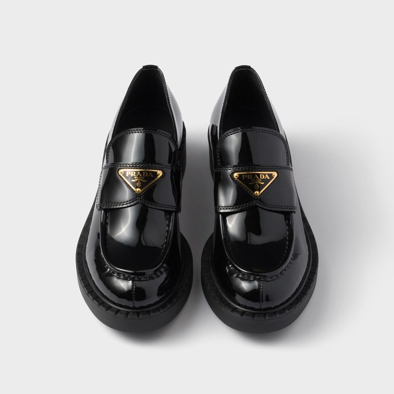 Chocolate brushed leather loafers