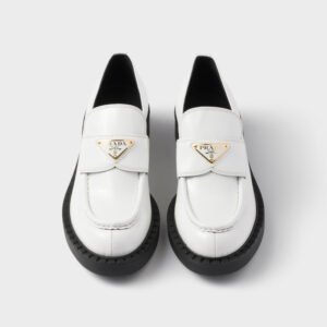 Chocolate brushed leather loafers