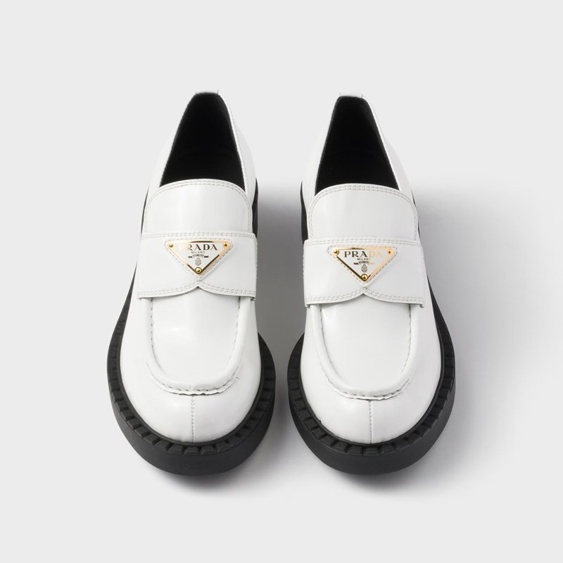 Chocolate brushed leather loafers